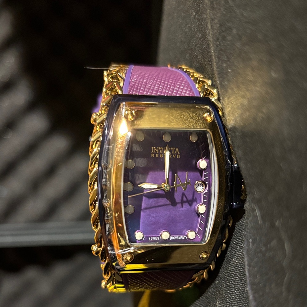 Invicta Gladiator Reserve 43360 – 37mm Swiss Quartz Ladies Watch (Gold & Purple)